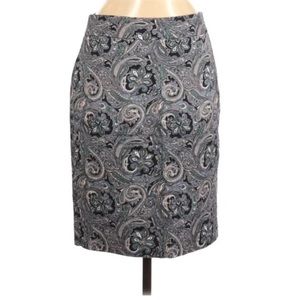 Ann Taylor skirt blue floral paisley